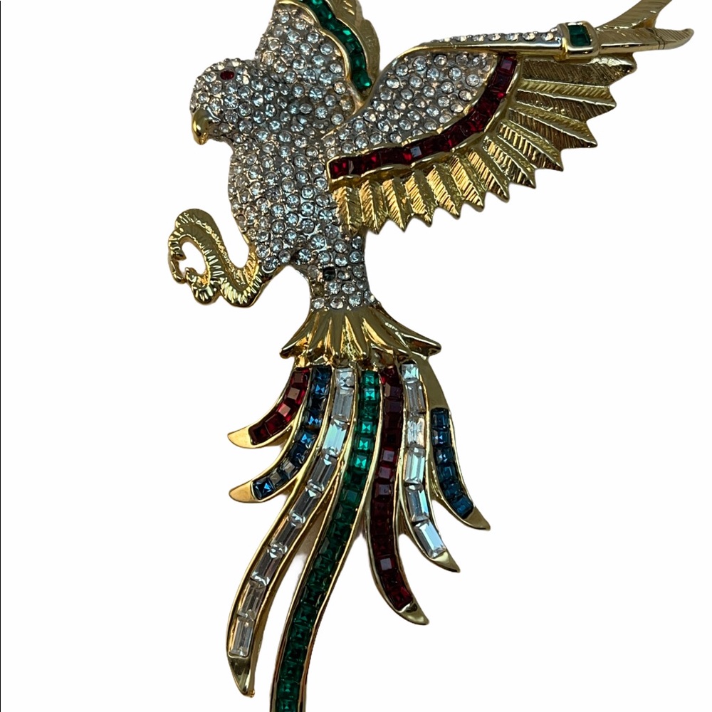 Lovely colorful crystal rhinestone  birds of paradise brooch rhinstones Dorlan - Picture 13 of 13